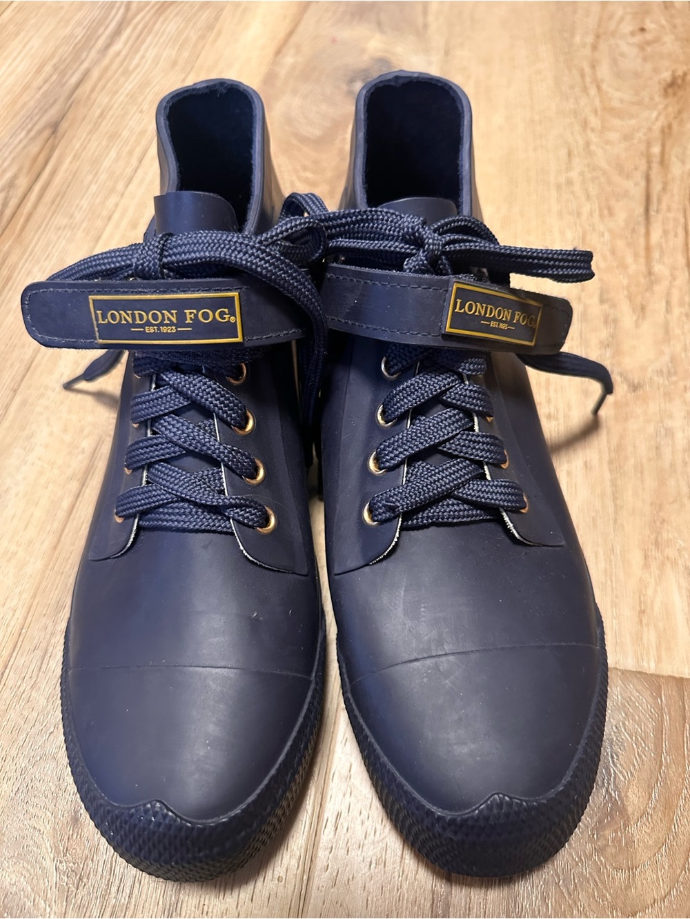 London Fog Navy High-Top Boots